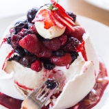Pavlova with Berry Compote by Strawberry Fare Chef David Pearce